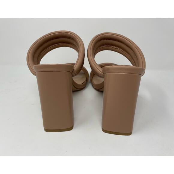 Steve Madden TAHINI Nude Heel Sandal Women's Puff Strap Square Toe Size 10M‎ - Picture 4 of 8